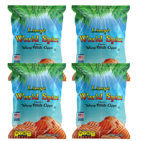 Limyé Potato Chips, World Spice Flavor, Kosher Certified, Allergen Free, Non-GMO, Gluten-free, Vegan potato chips