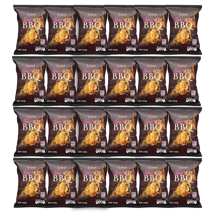 Limye Sweet Heat BBQ Flavored Potato Chips - Certified Kosher & Allergen-Free - Vegan potato chips, Sweet Heat BBQ Flavor