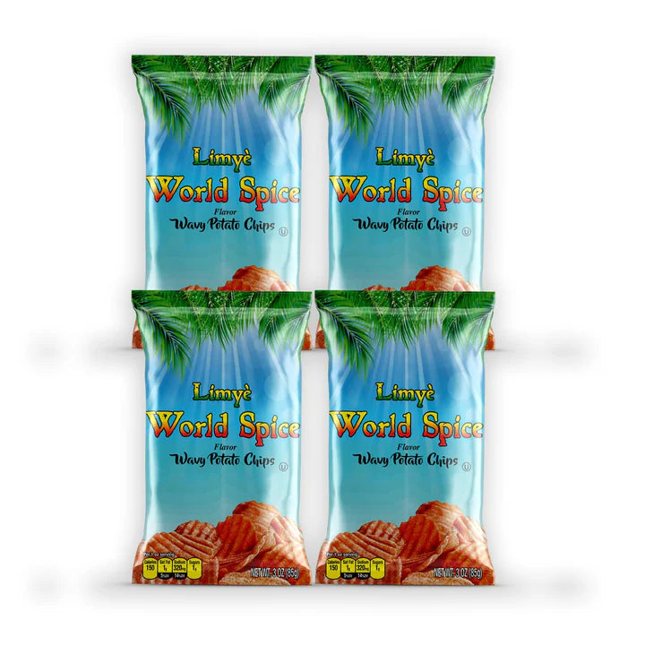 Limyé Potato Chips, World Spice Flavor, Kosher Certified, Allergen Free, Non-GMO, Gluten-free, Vegan potato chips