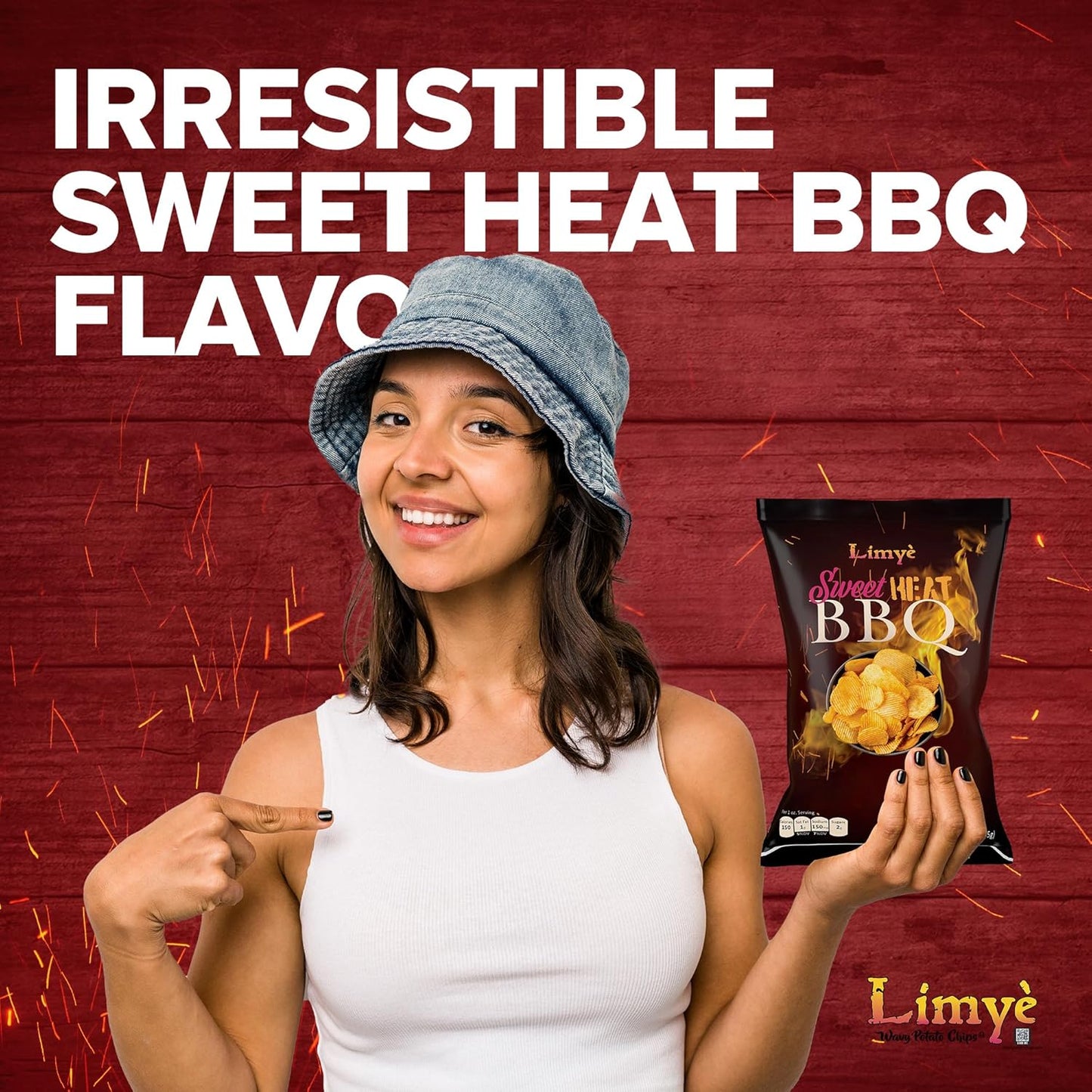 Limyé Potato Chips, World Spice Flavor & Sweet Heat BBQ, Kosher Certified, Allergen Free Vegan potato chips, 3 Oz