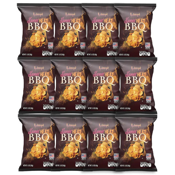 Limye Sweet Heat BBQ Flavored Potato Chips - Certified Kosher & Allergen-Free - Vegan potato chips, Sweet Heat BBQ Flavor