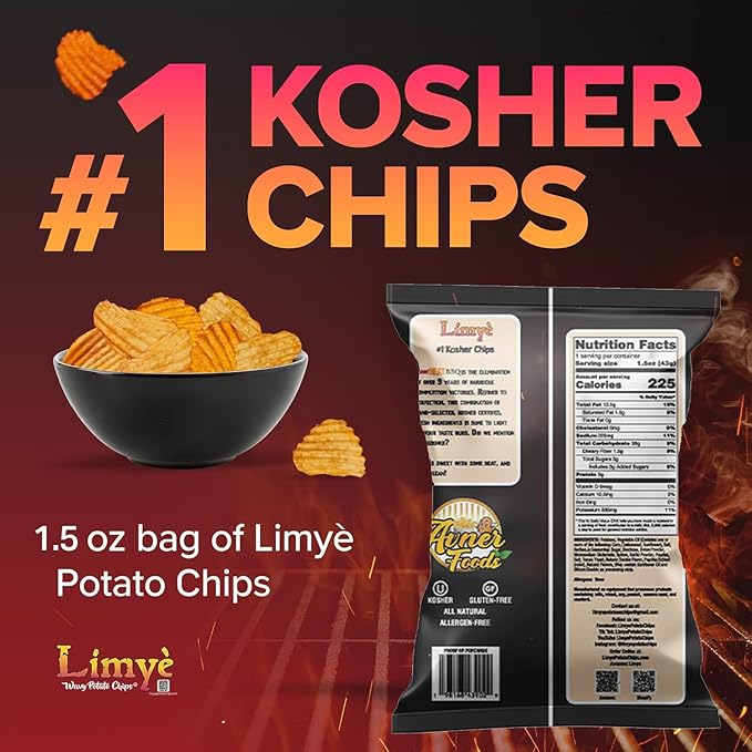 Limyé Potato Chips Variety Pack - Bud Naked, World Spice, Sweet Heat BBQ Flavors - Kosher Certified, Allergen-Free, Vegan, Gluten-Free, Combo Pack of 3 Flavors 1.5 Oz and 3 Oz