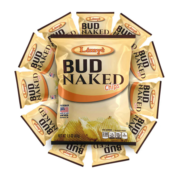 Limye’ Bud Naked Potato chips, Healthy Kosher Certified Snacks Variety packs - Salted Chips, No Artificial Flavors, Vegan Gluten Free Chips