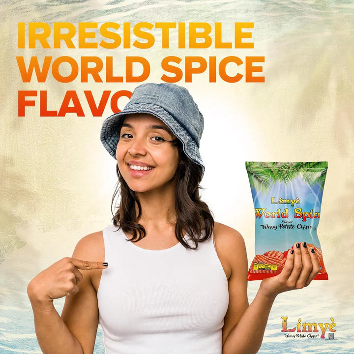 Limyé Potato Chips, World Spice Flavor, Kosher Certified, Allergen Free, Non-GMO, Gluten-free, Vegan potato chips