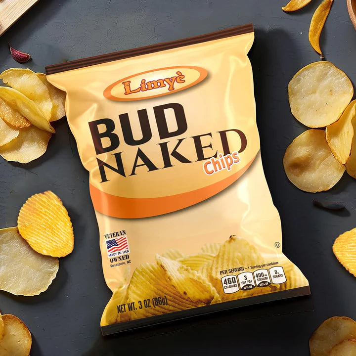 Limye’ Bud Naked Potato chips, Healthy Kosher Certified Snacks Variety packs - Salted Chips, No Artificial Flavors, Vegan Gluten Free Chips