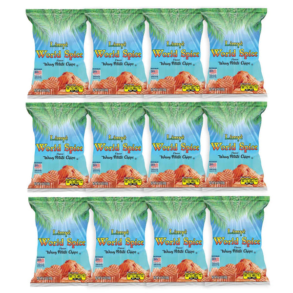 Limyé Potato Chips, World Spice Flavor, Kosher Certified, Allergen Free, Non-GMO, Gluten-free, Vegan potato chips